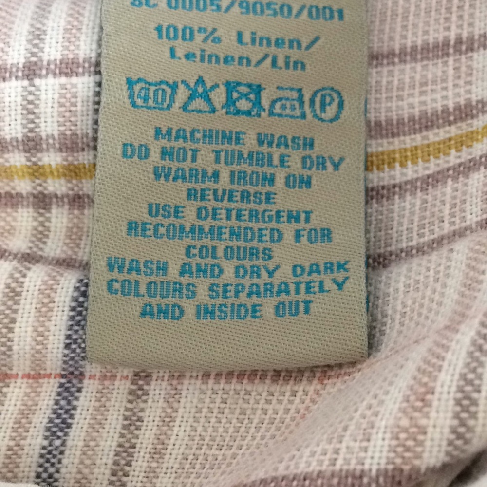 Boden light weight linen plaid ankle cropped - Picture 4 of 8